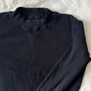 Mate the Label Organic Thermal Boxy Crop Black XS